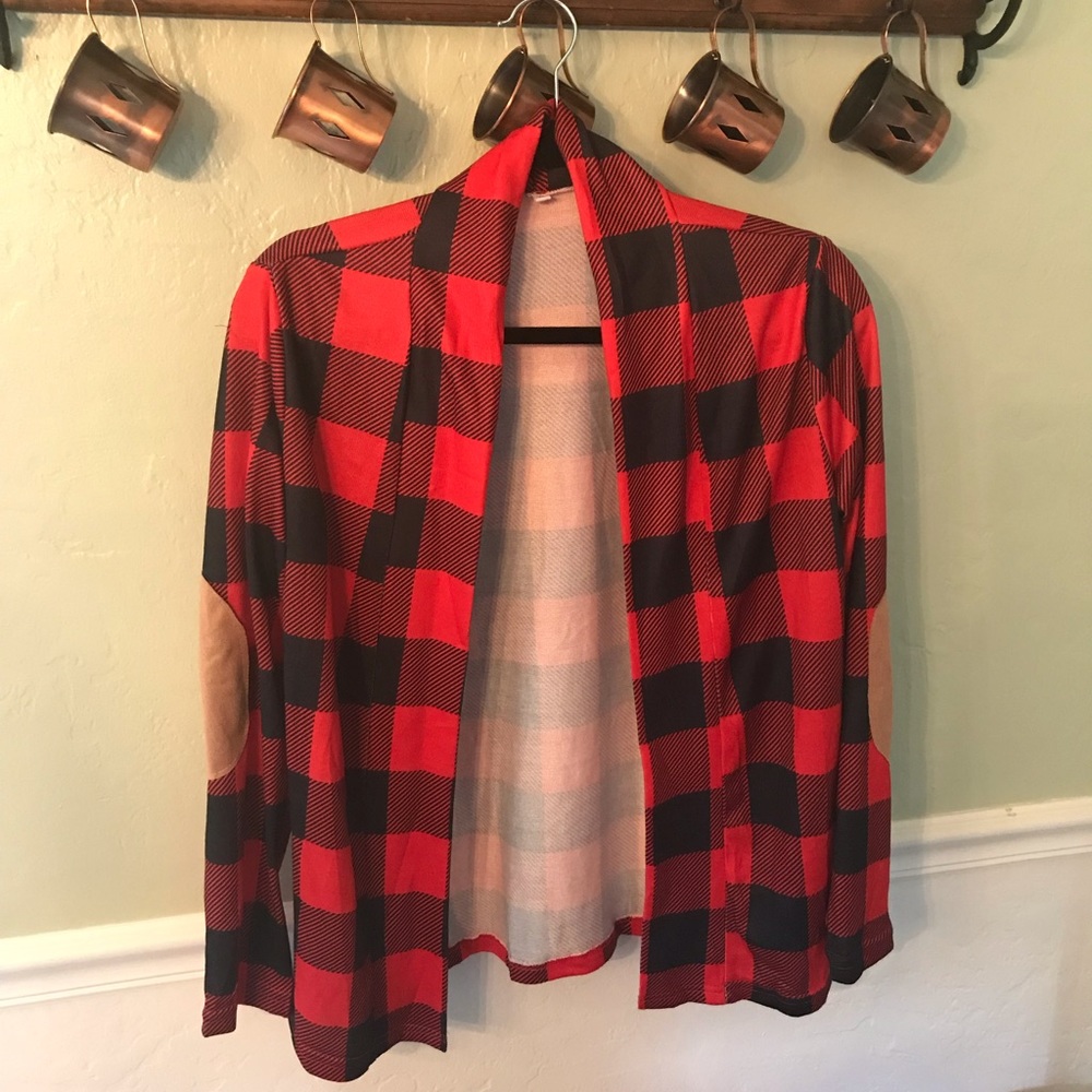 Buffalo plaid cardigan